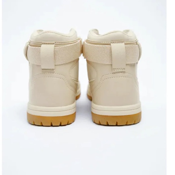 EUC Zara High-top Trainers Beige size EU 37 - Picture 2 of 9